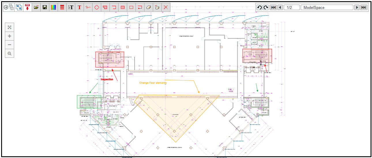 SOVRAPPOSIZIONE REDLINES DI CADVIEWER
